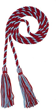 Tassel Depot Graduation Honor Cord - Red/Light Blue - Every School Color Available - Made In Usa by TasselDepot