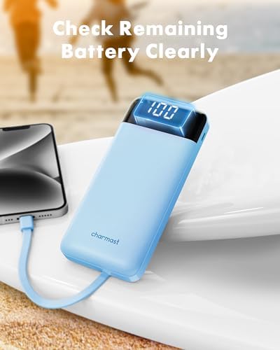 charmast Power Bank Portable Charger with Reinforced Built-in 4 Cables - Image 7