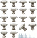 Brushed Nickel Cabinet Drawer Hardware,30mm Kitchen Cabinet Knobs,30 Pack by JOY+DECOR