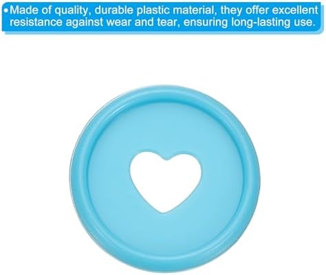 PATIKIL 24mm Plastic Book Binding Discs, 11 Pack Discbound Expansion Discs Heart Binder Rings for DIY Notebook Planner, Blue - Image 4