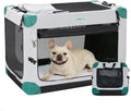 Gardner Pet Soft Collapsible Dog Crate - 26 Inch Portable Travel Dog Crate for Puppy/Small Dogs Indoor & Outdoor, 3-Door Pet Crate with Durable Mesh Windows & Storage Bag, Grey by GardnerPet