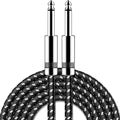 New Bee Guitar Cable 20 ft Electric Instrument Cable Bass AMP Cord 1/4 Straight to Straight for Electric Guitar, Bass Guitar, Electric Mandolin, Pro Audio, Black Whtie by NewBee