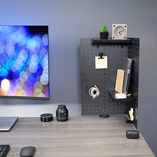 VIVO Black Clamp-on 20 x 24 inch Desk Pegboard, PP-DK24B - Image 2