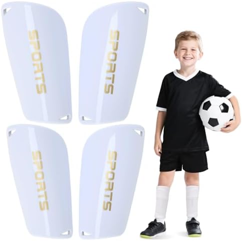 Kids Soccer Shin Guards 2 Pairs Slip-in Youth Shin Pads for Boys Girls, Lightweight PP+EVA Soccer Protective Gear Fits with Shin Guard Sleeves(not Included), Toddler to Teen Sizes Multiple Colors by Unknown
