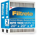 Filtrete 20x20x4 Air Filter, MERV 13, MPR 1900, 2 HVAC Filters by Filtrete