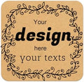 Custom Stickers Personalized Square Kraft Paper Sticker Customizable Floral Wreath Labels, Stickers for Mason Jars, Wedding Favors, Gift Tags, Party Packaging (Style 5) by Jamipasp