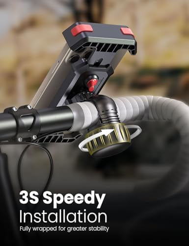 Bike Phone Holder [Avoid Glare] [Super Easy Install] Handlebar Phone Mount - Image 4