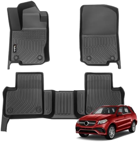Wailtnb-Floor Mats Custom for 2012-2019 Mercedes Benz GLE SUV(W166) / GLE Coupe(C292) / ML(W166) / GL(X166) / GLS (X166) All Weather Protection Waterproof Floor Liners Fits Front& 2nd Row Accessories by Wailtnb