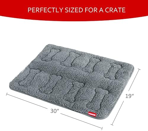 Dog Bed Crate Mat(30" X 19") 2 Pack, Soft Plush Dog Bed Pad - Image 4