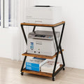 Natwind 3 Tier Large Printer Table,19.7''x19.7'', Height Adjustable,Retro by Natwind
