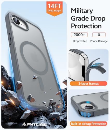 FNTCASE for iPhone 17e/ iPhone 16e Case, Fit for Magsafe, Screen Protector - Image 5