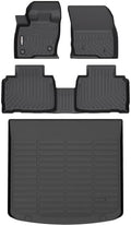 GINOWY- Floor Mats & Cargo Liner for Lincoln Nautilus 2019-2023 & MKX 2016-2018 TPE All Weather Nautilus Car Mats Anti-Slip Trunk Mat Waterproof Car Accessories Floor Liners Black by GINOWY
