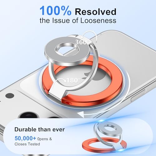 MagSafe Phone Grip Holder Dual-Sided Magnetic Finger Ring Stand for iPhone - Image 4