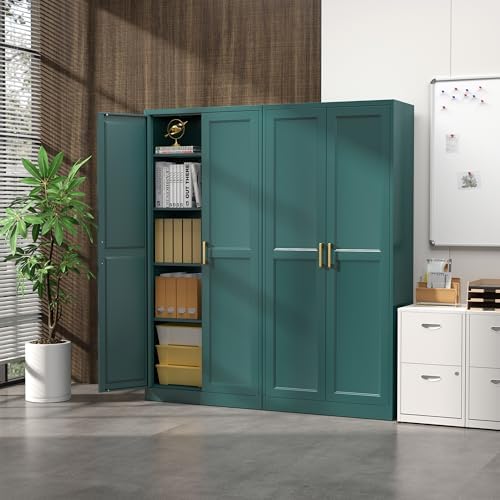 Steeloong 71"Metal Pantry Storage Cabinet with Doors & 4 Adjustable Shelves - Image 2