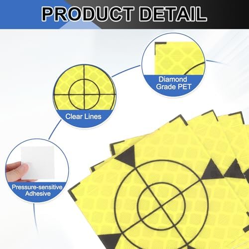 PATIKIL Survey Reflector Target Self-Adhesive Reflective Sheet Surveying Target Mark Tape, Suit for Ship Inspection - Image 3