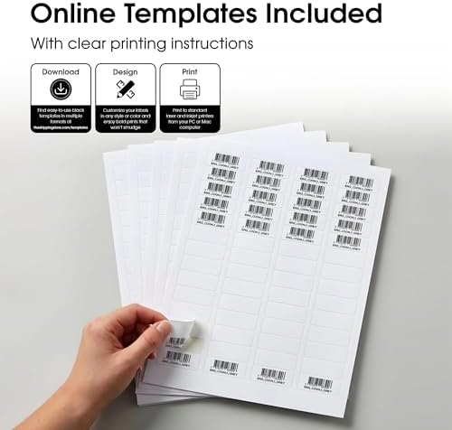 1 3/4" X 2/3" Matte White Return Address Labels - Image 3