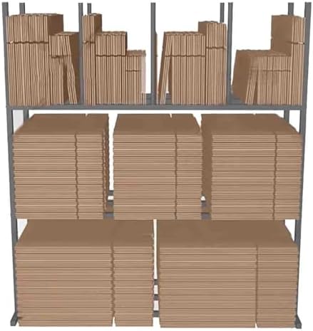 Commercial Carton Storage Rack Cartons Cart, Large Portable Cardboard Stand with Casters Wheels, for Warehouse/Shipping Station Hold Broken Down Boxes(Hold 140-200 Pcs) - Image 7