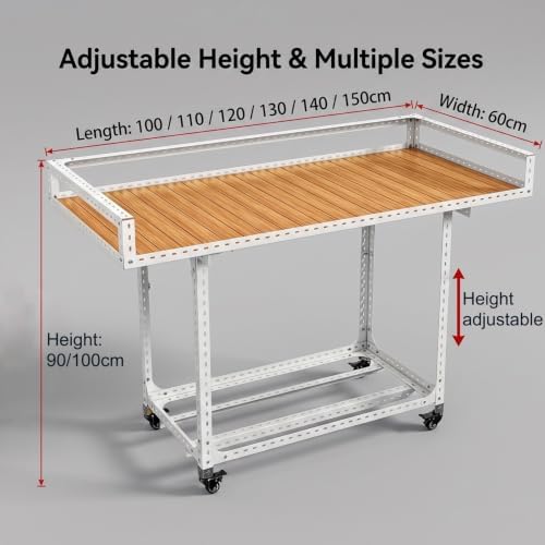 Commercial Display Cart On Wheels Mobile Vendor Stand 50kg Capacity - Image 3