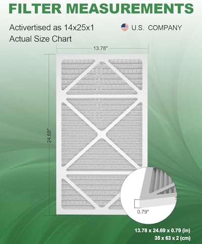 TRIGHTFILTERS 14x25x1 Air Filter 6 Pack, Durable MERV 8 Pleated Home HVAC AC Furnace Filters, Lightweight Compact Air Conditioner Filter Replacement - Image 5