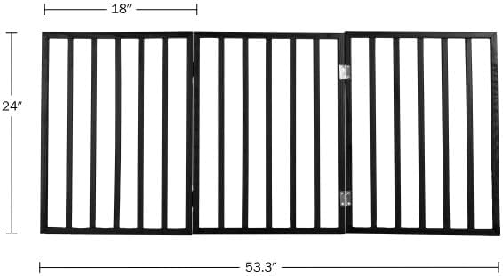 Pet Gate - 3-Panel Indoor Foldable Dog Fence - Image 9