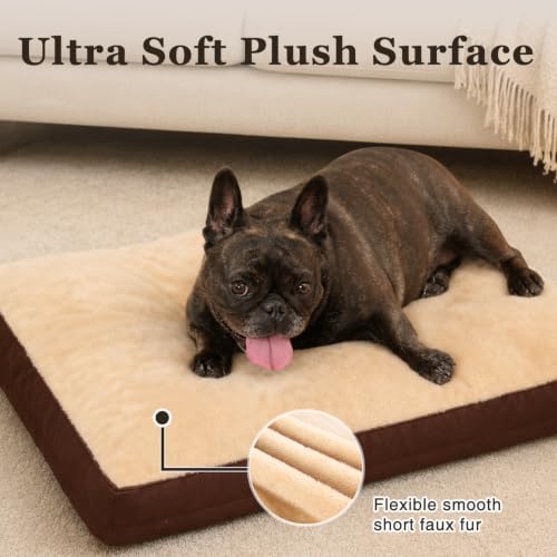 NUPIDA Waterproof Dog Bed for XXL Crate with Washable Cover, 47x29, Brown - Image 5