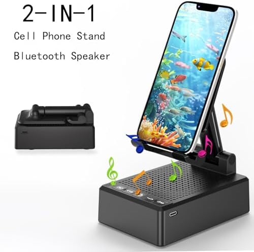 Birthday Gifts for Mother Father ,Cell Phone Stand with Wireless Bluetooth Speaker and Antislip Base HD Surround Sound for Home and Outdoors with Bluetooth Speaker for Desk Compatible with iPhone - Image 2
