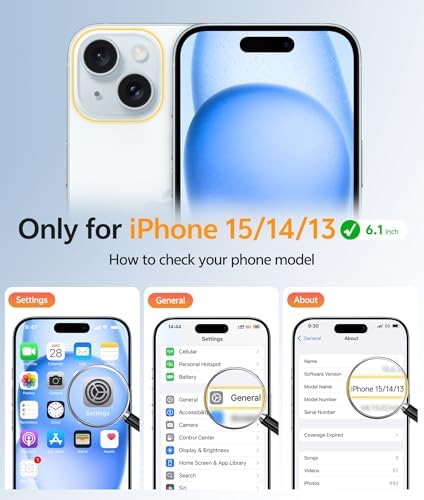 FNTCASE for iPhone 15/14/13 Case, Fit for Magsafe, Glass Screen Protector - Image 2