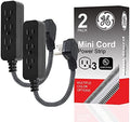GE 3-Outlet Power Strip Mini Extension Cord with Multiple Outlets 5 Inch by Unknown