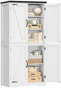 58.5" H Storage Cabinet, Farmhouse Kitchen Pantry Cabinet with 4 Doors by TEENFON