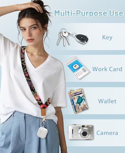 Yonlevres Phone Lanyard Crossbody Strap Wrist Neck Adjustable Women Flower - Image 4