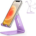 OMOTON C2 Adjustable Aluminum Cell Phone Stand with Charging Cutout, Purple by OMOTON