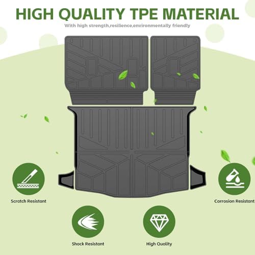 Cargo Liners for 2020-2025 Ford Escape Trunk Mat with Seat Back Cover Accessories, All Weather Rear Cargo Mat Backrest Protector for 2020 2021 2022 2023 2024 2025 Escape - Image 5