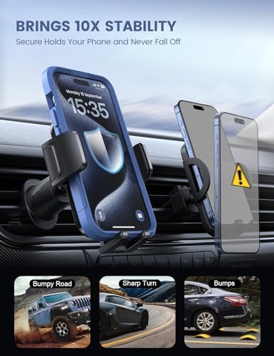 Lamicall 2026 Wider Clamp & Metal Hook Car Phone Holder Vent Accessories - Image 3