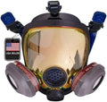Parcil Distribution Full Face Respirator Mask - Air Purifying, Organic Vapor & Particulate - Industrial Use - CE Tested by ParcilDistribution
