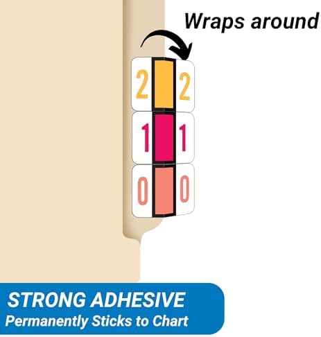 Doctor Stuff - File Folder Labels, Number 3, Tab Products 1282 Match - A1282 Series Chart Stickers, Dark Orange, 1" x 1-1/4", #3, 500/Roll - Image 3