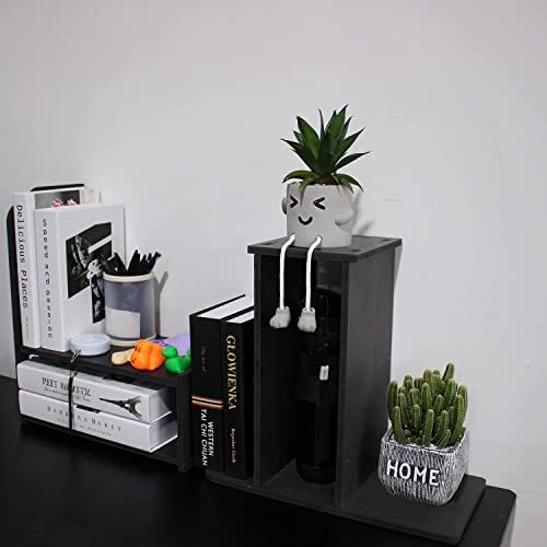YGYQZ Adjustable Desktop Shelf Organizer, 3-Tier Desk Shelf, Black - Image 3