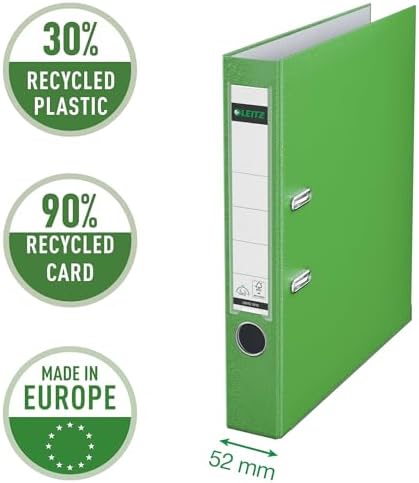 Leitz 180° Lever Arch File Plastic 50 mm - ring binders (Green, Plastic, A4) - Image 2