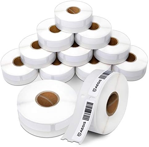 Replacement for DYMO 30346 (12 Rolls, 7200 Labels) 1/2" X 1 7/8" by AegisAdhesives