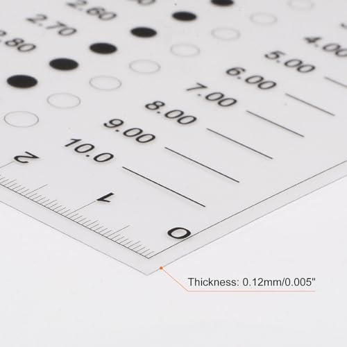HARFINGTON High Precision SEC Size Estimation Chart 10x10cm Transparency Flaw Detection Film Ruler for Diameter and Line Width Defects Measuring - Image 4