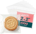 2x2 Self Sealing Cellophane Bags (1000 Pack) - Clear Cookie Bags With Seal by PackItChic