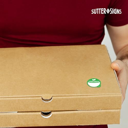 Vegetarian Food Labels, 1" Dot Blank Sticker Labels 1000 pcs - Image 4
