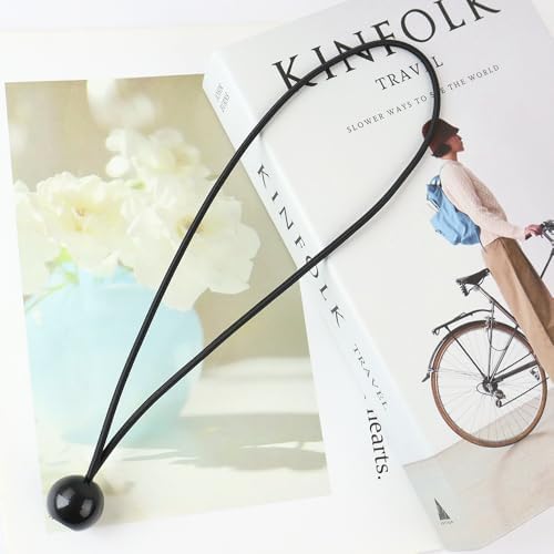 50PCS Ball Bungee Cords Heavy Duty Canopy Tarp Tie Downs, for Camping, Shelter, Cargo, Tent Poles UV Resistant - Black (Black, 12 inch) - Image 7