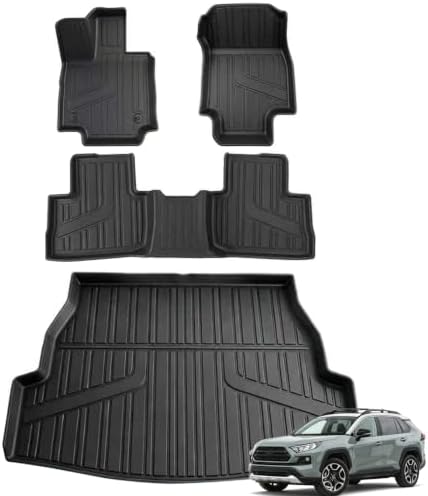 All-Weather Floor Mats & Cargo Liner for Toyota RAV4 2019-2025 by AbvesiAutomotiveParts