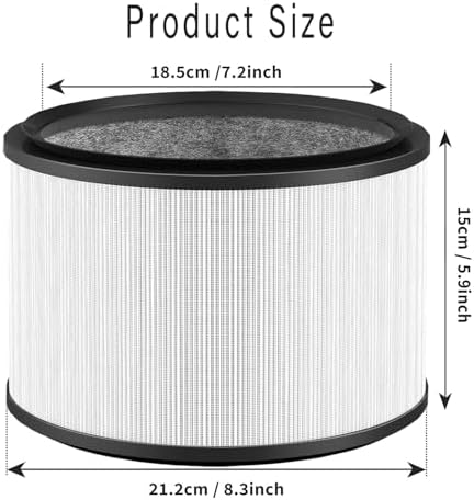 HP01 HP02 Filter Replacement for Dyson Air Purifier, 2 Pack, Black - Image 6