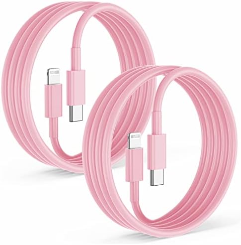 2Pack for iPhone14/13/12 Fast Charger Cable Pink 6ft[Apple MFi Certified] by Citelect
