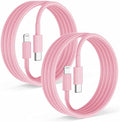 2Pack for iPhone14/13/12 Fast Charger Cable Pink 6ft[Apple MFi Certified] by Citelect