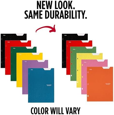 Five Star 4-Pocket Folder, 6 Pack, Paper Folder, Fits 3-Ring Binders, Holds 8-1/2" x 11" Paper, Assorted Colors (38056) - Image 2