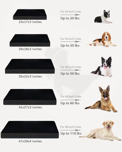 KSIIA Orthopedic Dog Bed for Extra Large Dogs with Waterproof, Black, 47x29 - Image 6