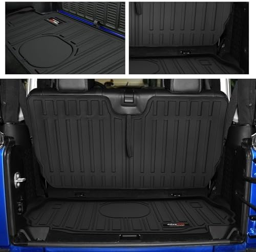 All Weather Floor Mats & Cargo Liner & Backrest Mats for 2007-2018 Jeep Wrangler JK 2 Door Accessories (for 2007-2018 Jeep Wrangler JK 2 Door Full Set) - Image 3