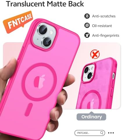 FNTCASE for iPhone 15/14/13 Case, Fit for Magsafe, Glass Screen Protector - Image 6